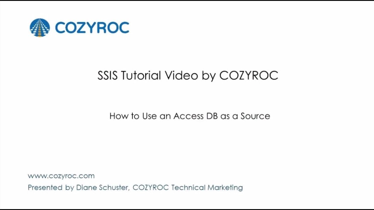 CozyRoc's tweet card. How to Use an Access Database as a Source. SSIS tutorial video by...