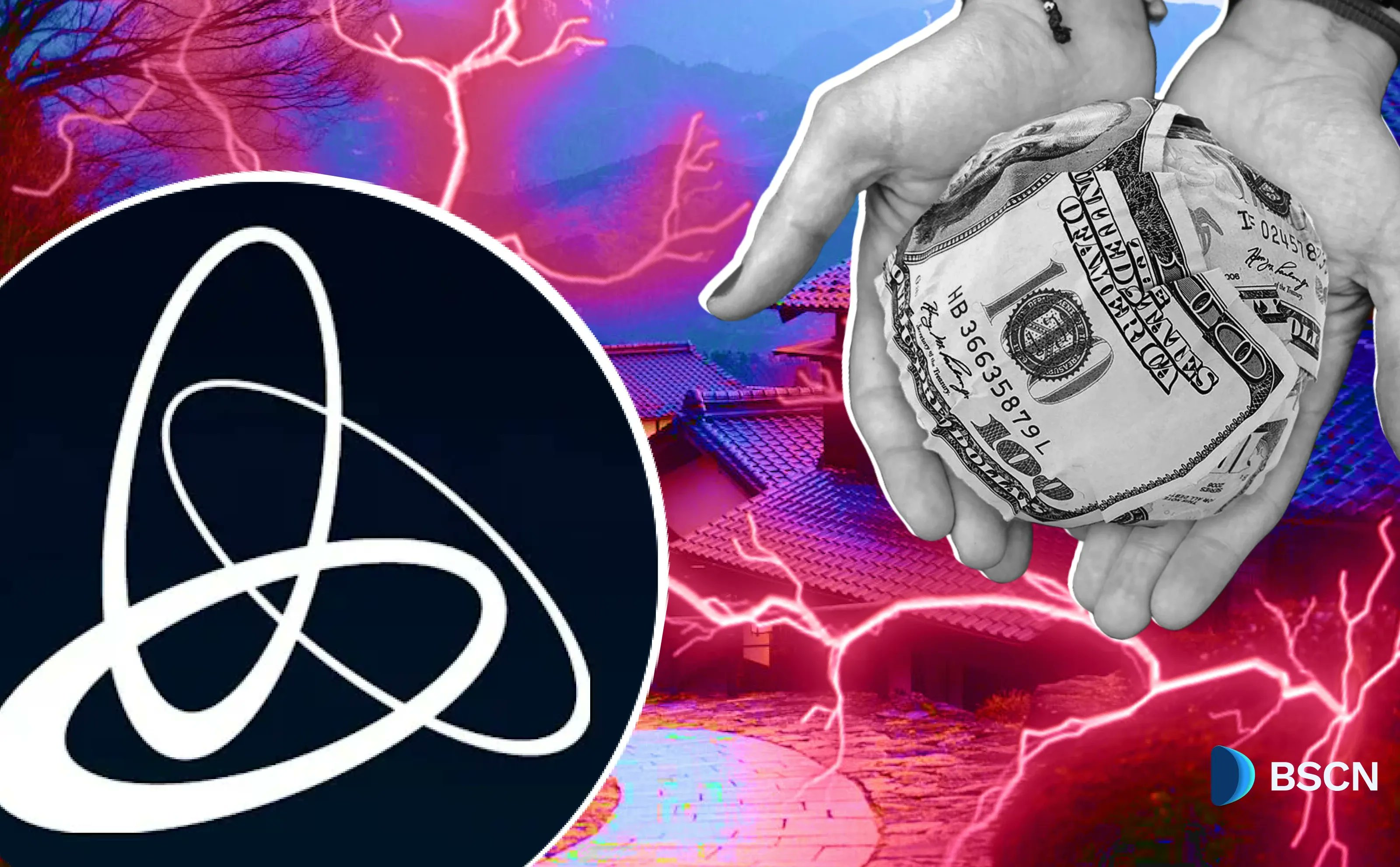 Jasmy (JASMY) price analysis with hands holding cash and a dynamic background