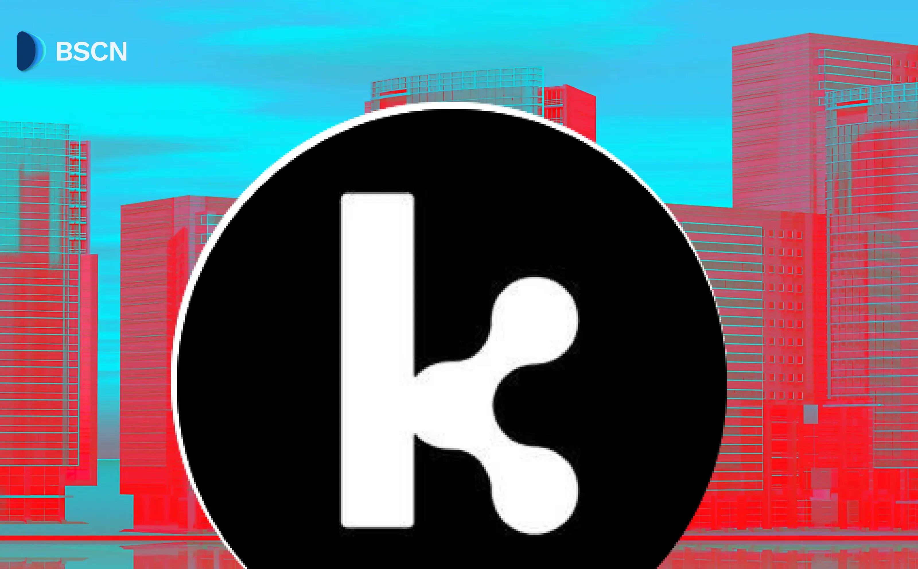Kima Networkのロゴと都市の風景