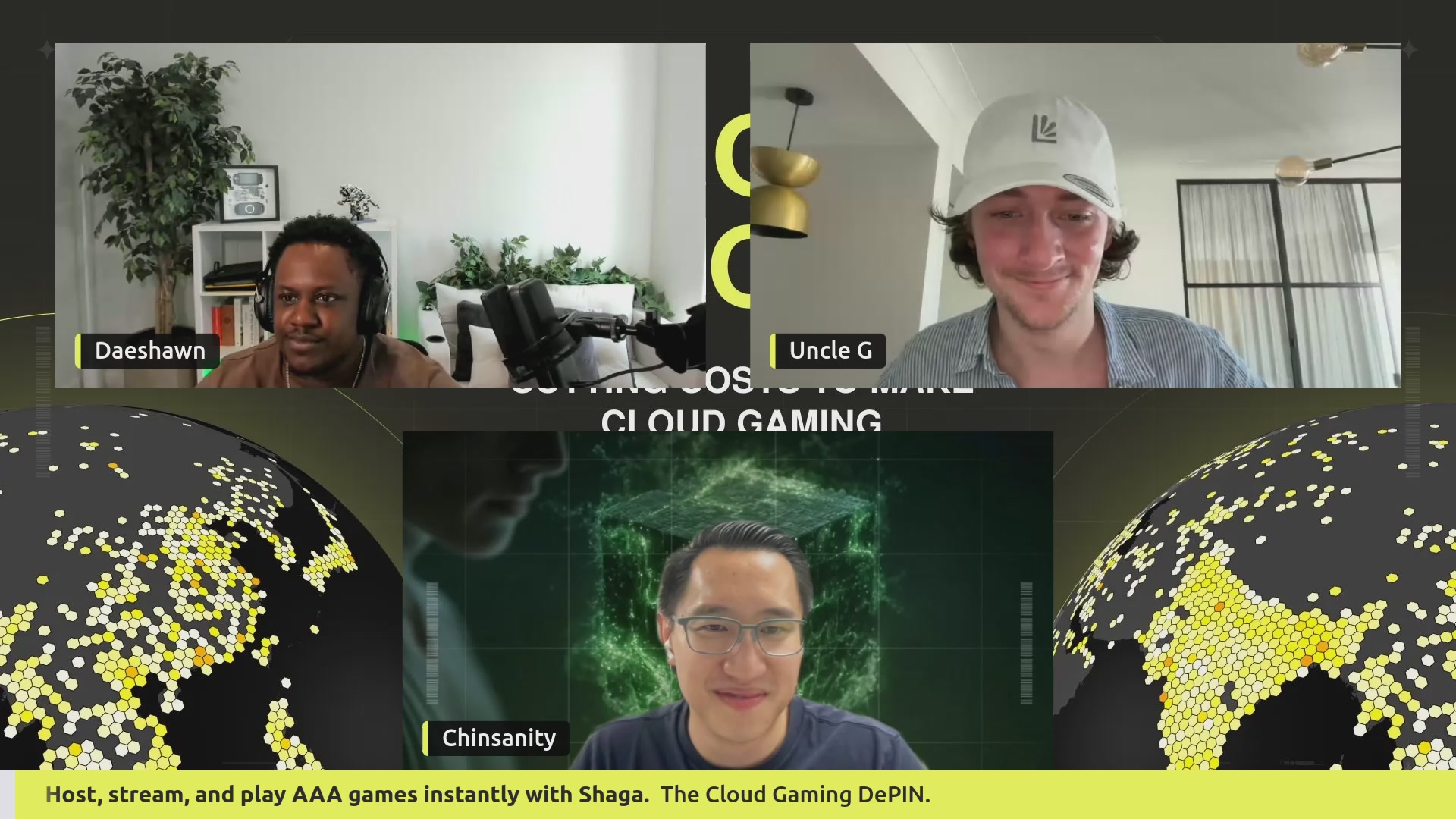Shaga and team discussing neural game codecs and AI world models in cloud gaming