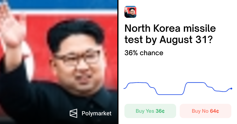 🎰POLYMARKET: Test di missili nordcoreani questo mese?