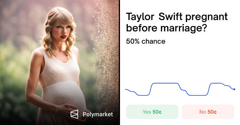 🎰POLYMARKET: Taylor Swift incinta prima del matrimonio?