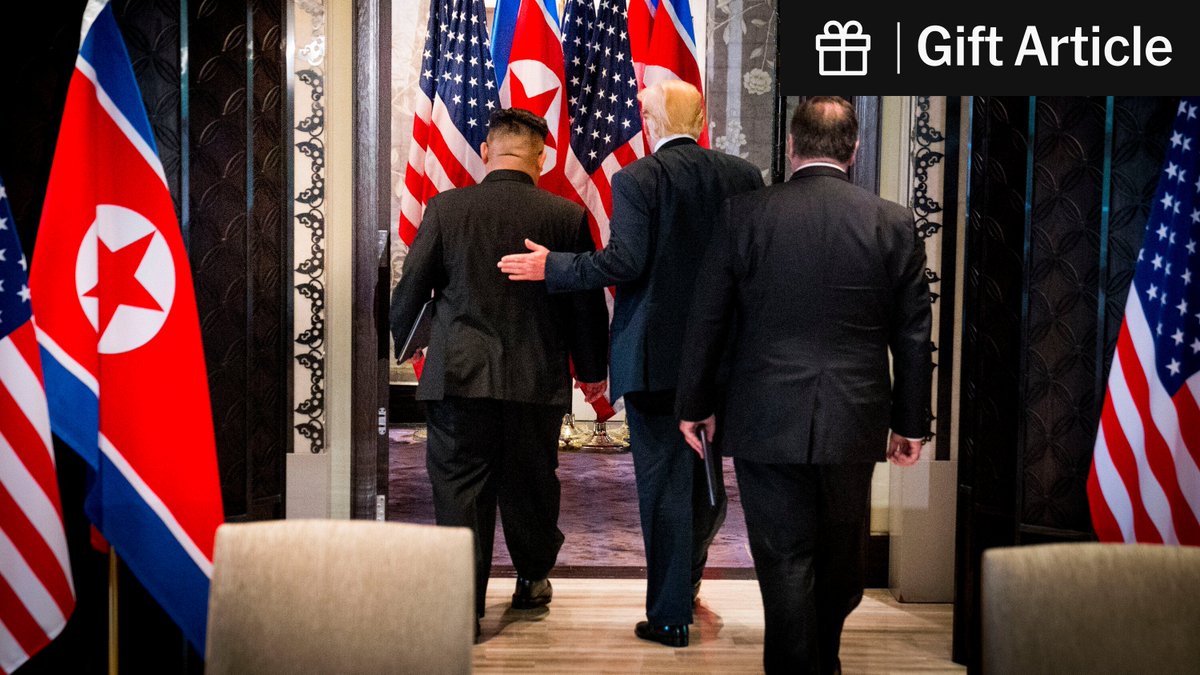 President Trump and the North Korean leader, Kim Jong-un, had an erratic relationship. They met on Sentosa Island in Singapore in 2018.