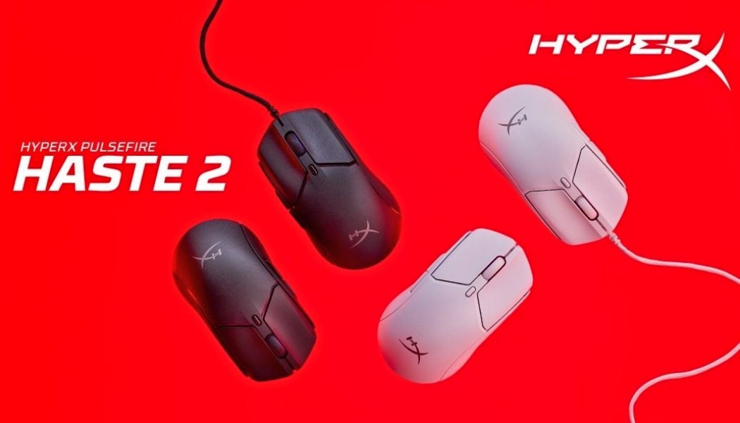 TecnoLocura's tweet card. Ratones para juegos HyperX Pulsefire Haste 2 con cable e inalámbricos ultraligeros estructura carcasa maciza durabilidad 100 millones de clics