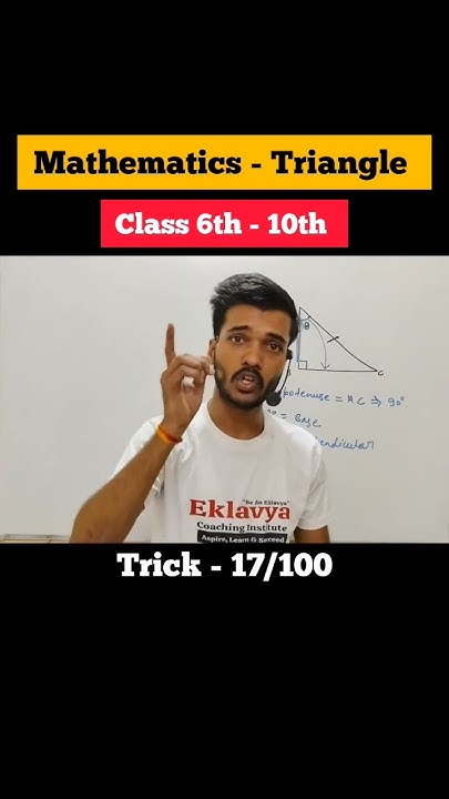 WeAreEklavya's tweet card. Class 6th-10th Maths | Triangle | Important Questions/Tricks #maths...