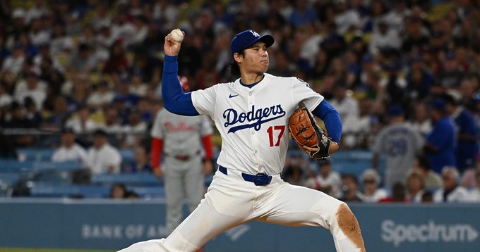 Dodgers quitó a Shohei Ohtani de un juego sin hit ni carrera ante Phillies