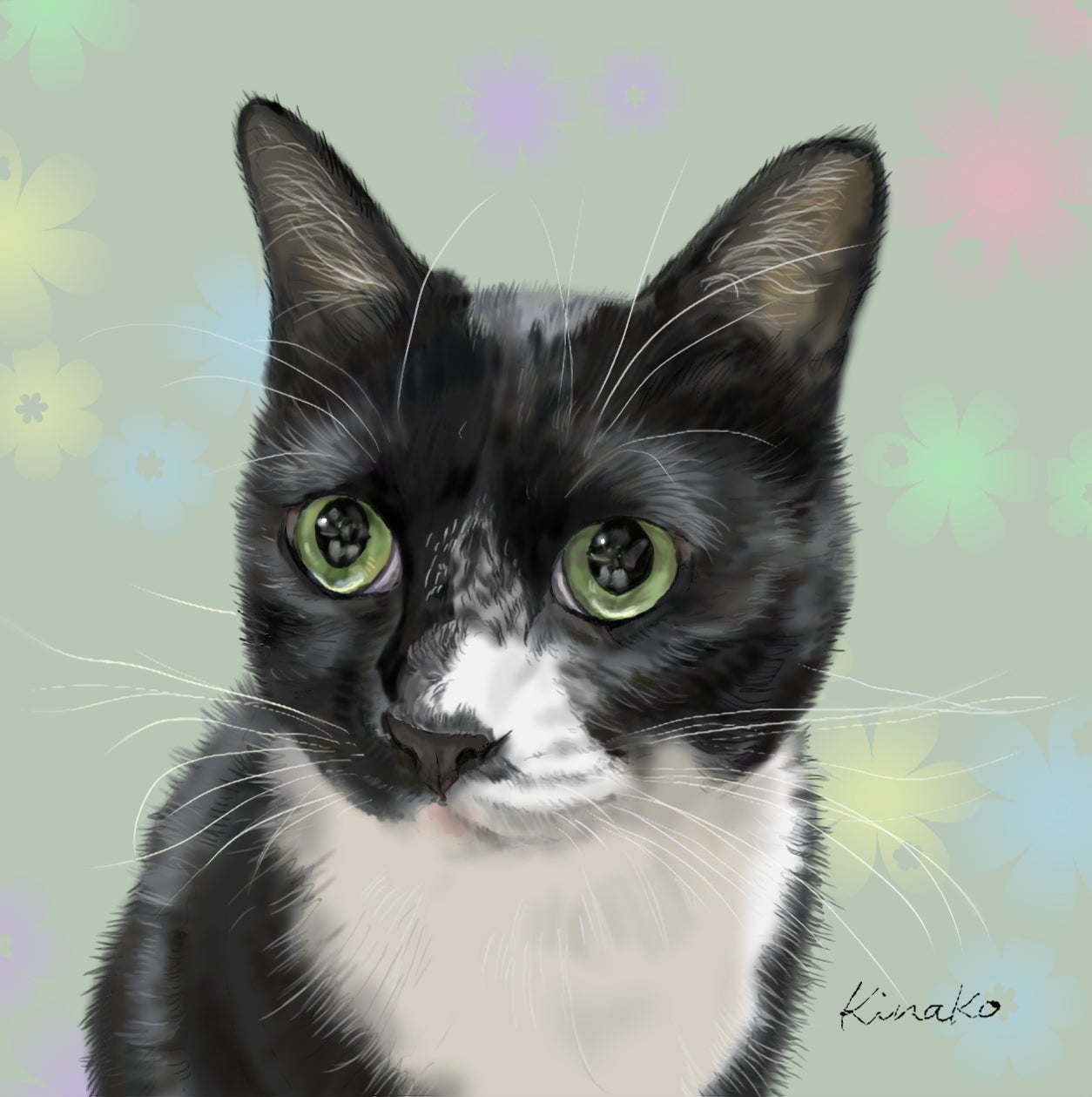 猫の絵 Amazon.co.jp: JHA 絵画 アート額絵 日本の名画 菱田春草「黒き