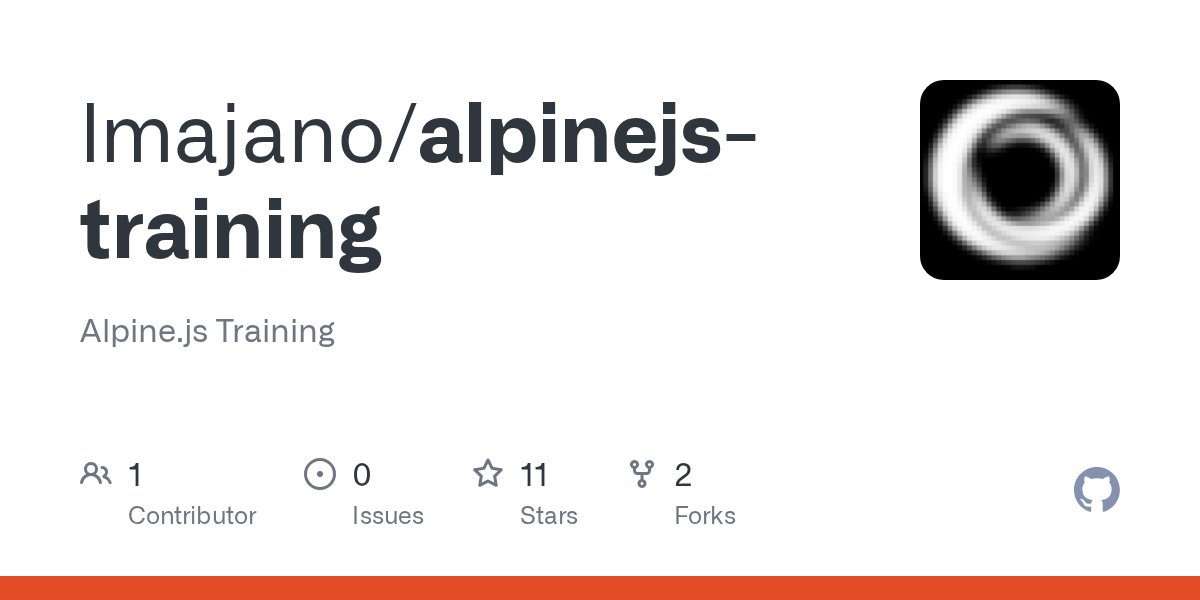 lmajano's tweet card. Alpine.js Training. Contribute to lmajano/alpinejs-training development by creating an account on GitHub.