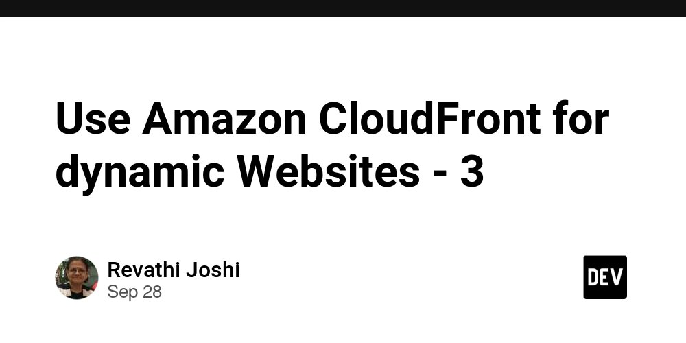 aws_cb_blogs's tweet card. Please read my 2 previous articles Use Amazon CloudFront for dynamic Websites -1 and Use Amazon...