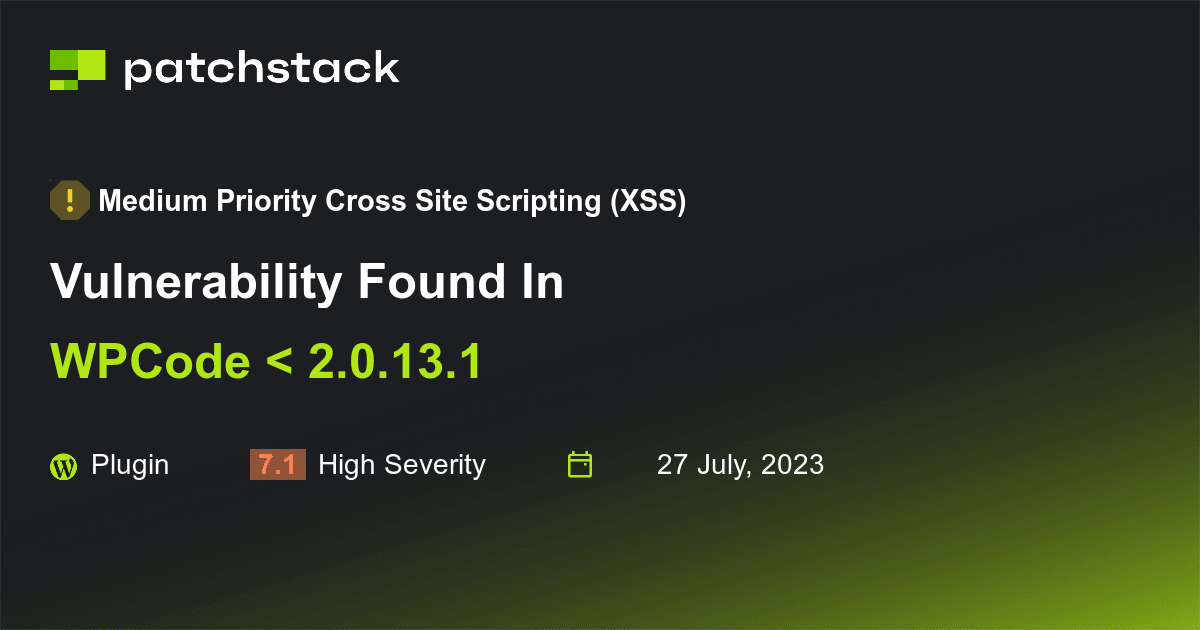 siennawebdesign's tweet card. Patchstack is the leading open source vulnerability research organization. Find information and protection for all WordPress, Drupal and Joomla security issues.