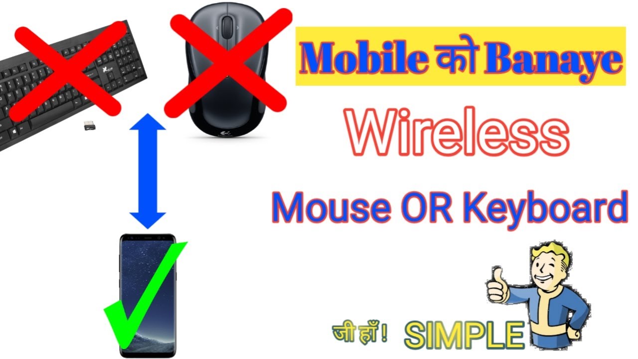 techknowledger1's tweet card. Mobile ko banaye Mouse or Keyboard | how to use your phone as...