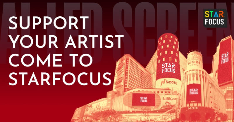 aemmy2012's tweet card. StarFocus is committed to providing fans with free big screen support and has global big screen benefits. Come and win the global landmark big screen for your favorite artists.