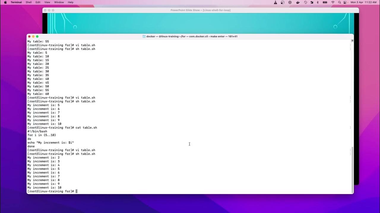 MTY_Barraza's tweet card. How to use for loop | #shellscript #unixbasics #cloudcomputing...
