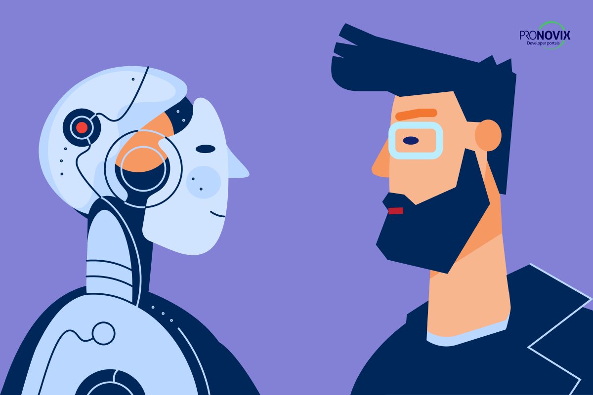 pronovix's tweet card. Generative AI is transforming how we interact with developer portals, challenging their traditional design and functionality. Devportals now serve an evolving audience that includes AI tools acting...