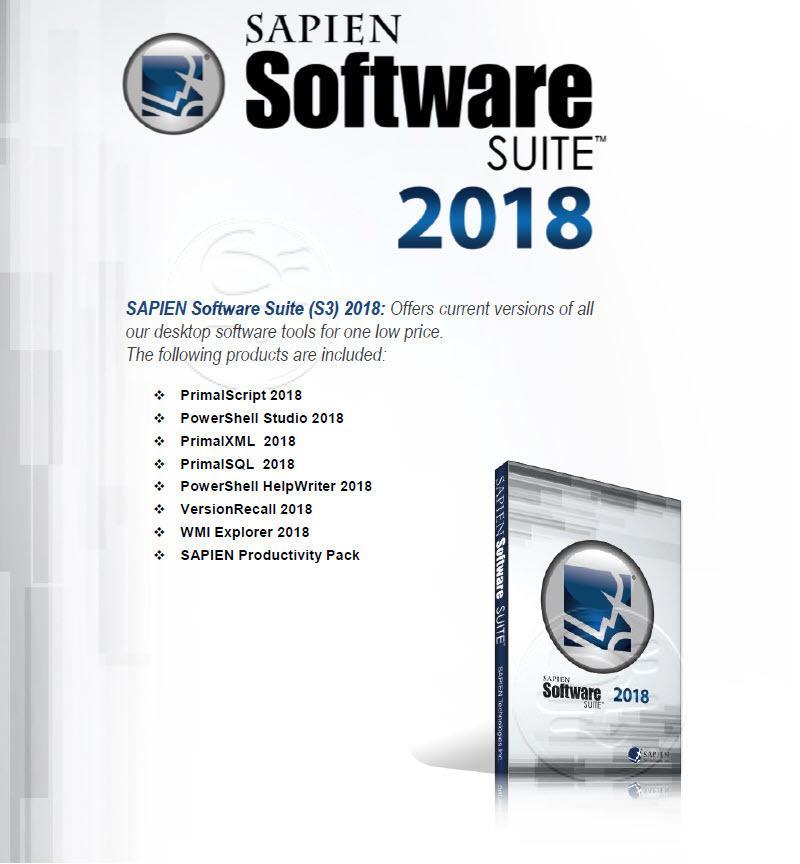 cheerchain's tweet card. SAPIEN Software Suite 2018 商業單機下載版 - SAPIEN 開發工具超值包! The following products are included: #PrimalScript #PowerShell Studio #VersionRecall #PrimalSQL #PrimalXML #PowerShell #HelpWriter #WMI Explorer...