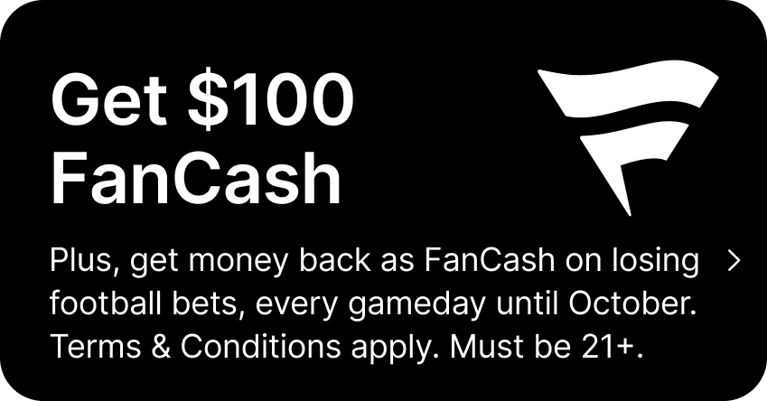 JDPickzzz's tweet card. Hey, I referred you to Fanatics Sportsbook & Casino. You'll get $100 FanCash if you sign up & Wager $20. PLUS, on Sportsbook, if your football bet loses, get up to $100 FanCash back every game day...