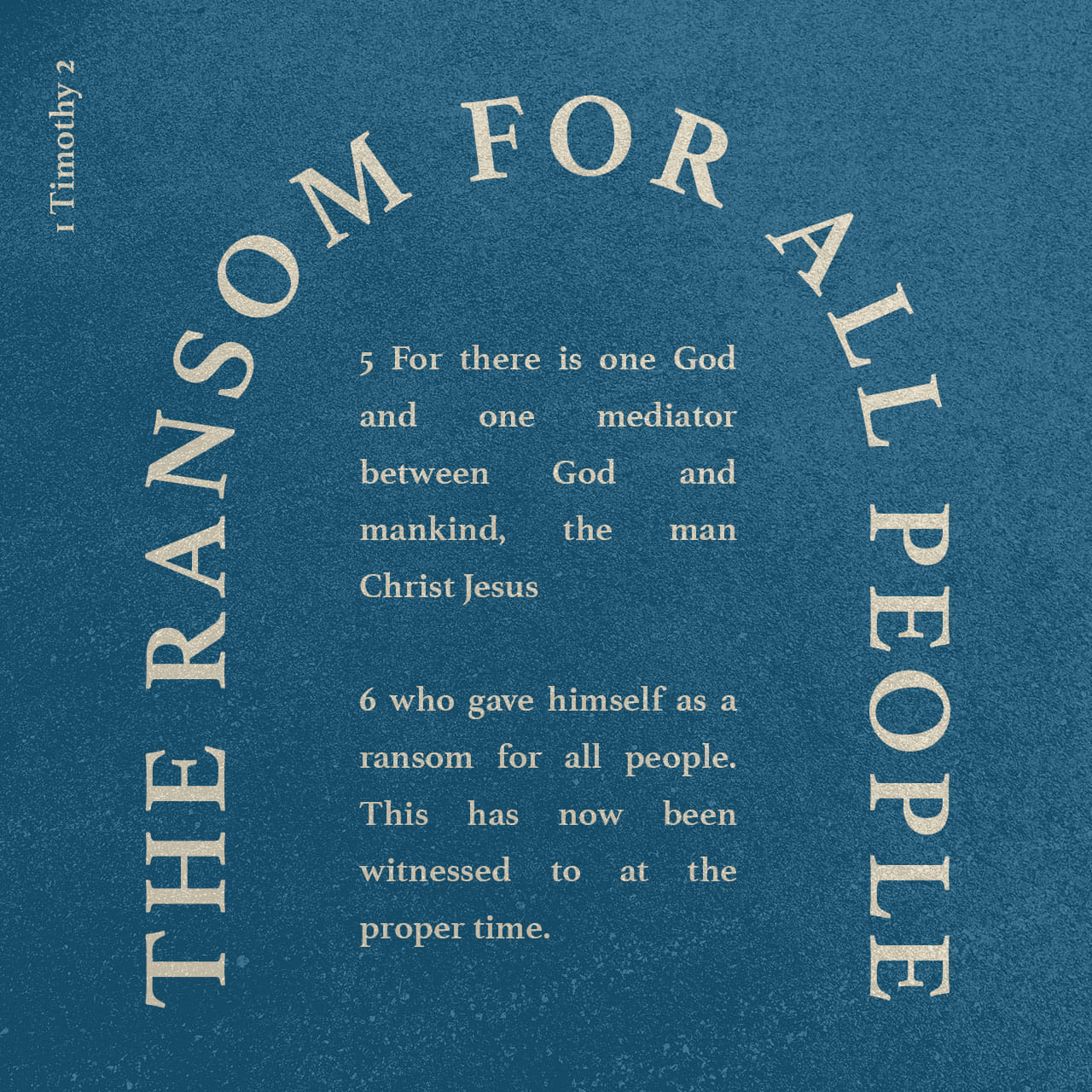 wm8c's tweet card. For there is one God, and there is one mediator between God and men, the man Christ Jesus, who gave himself as a ransom for all, which is the testimony given at the proper time.