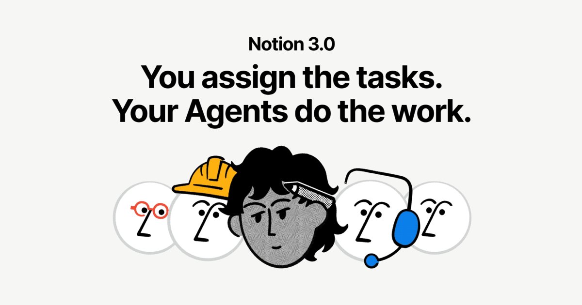 TheNotionExp's tweet card. Today we launched Notion 3.0 with Agents. Anything you can do in Notion, your Agent can do too. The busywork that fills your day can now be done in minutes.