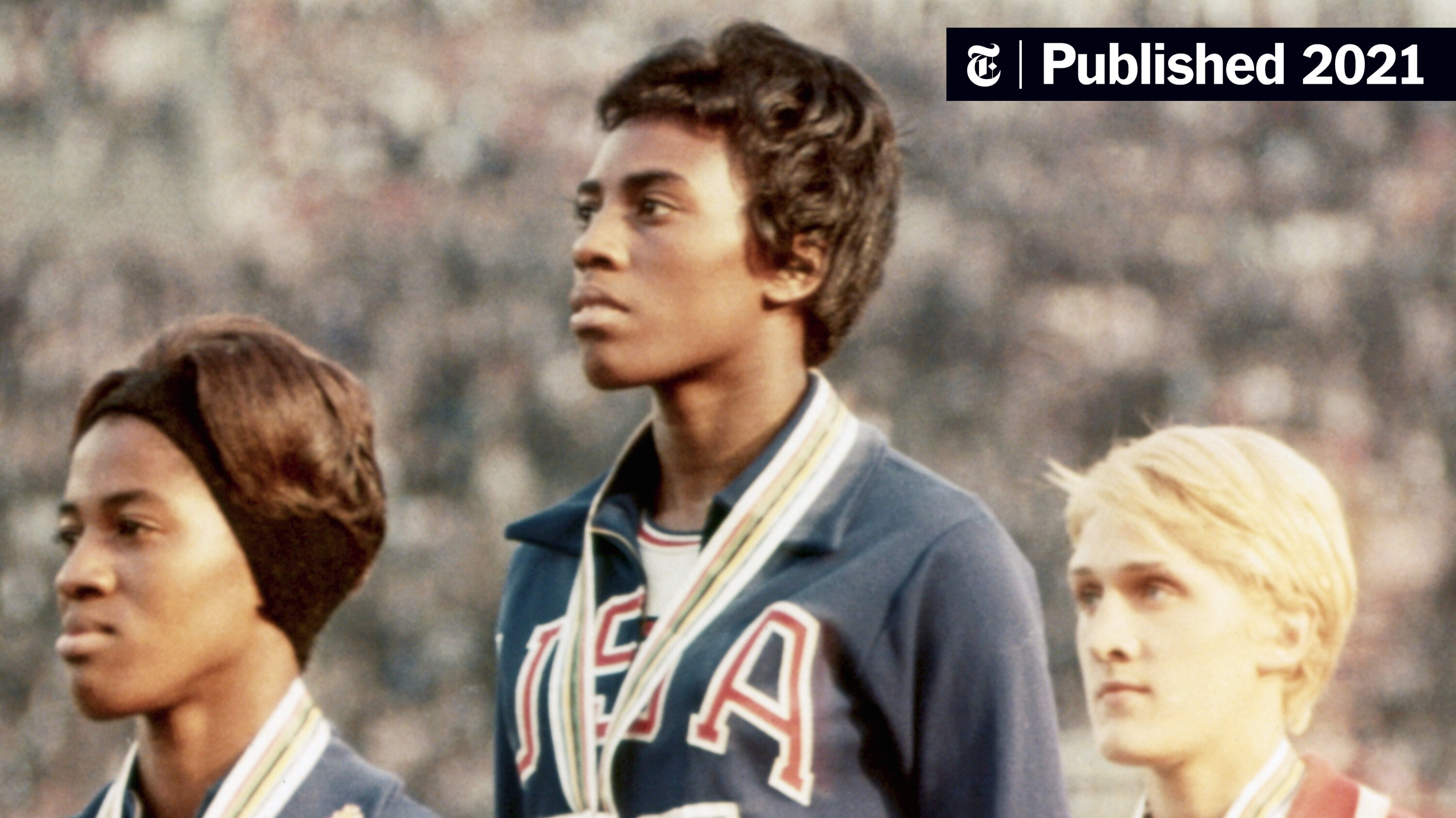 NYTSports's tweet card. Few noticed Wyomia Tyus’s subtle gesture in support of human rights at the 1968 Olympics. But her act is part of a rich history of athlete protest.
