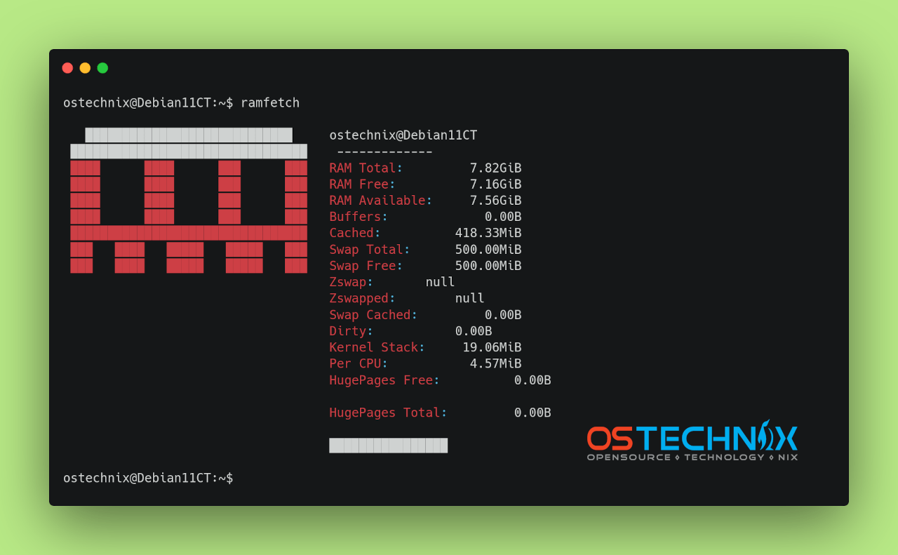 jccall80's tweet card. This guide explains what is ramfetch, how to install ramfetch in Linux, and how to display Memory information using ramfetch in Linux.