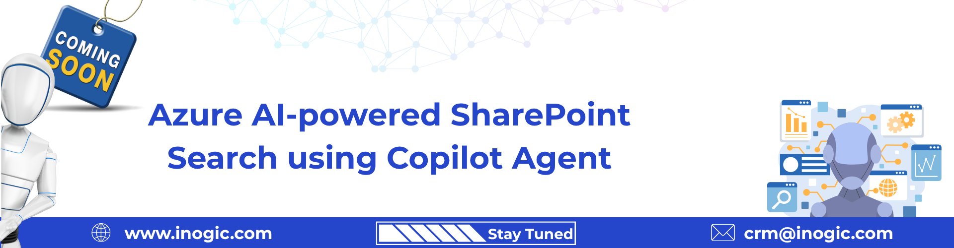 CRMSoftwareBlog's tweet card. SharePoint Knowledge AI Search – Find answers, not files. Get contextual insights, citations & secure results powered by Azure AI + Copilot.