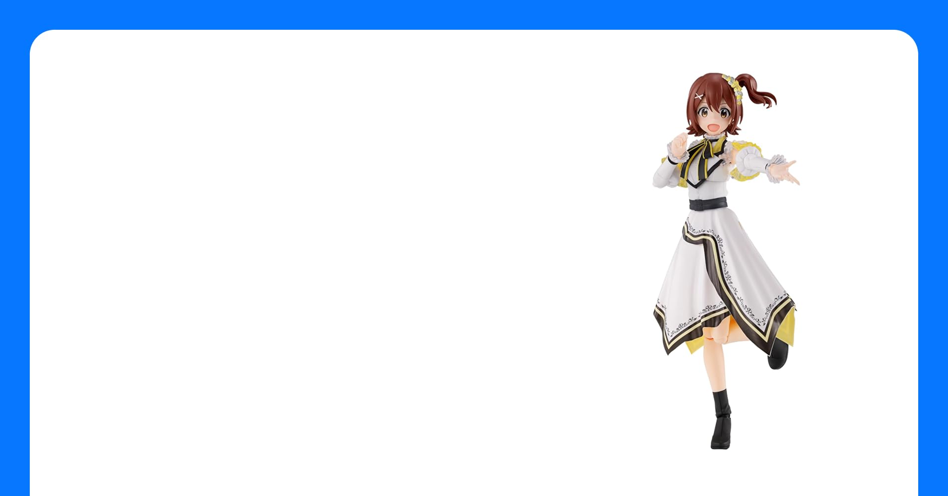 RCd1wg's tweet card. 「アイドルマスター ミリオンライブ！」より「春日未来」を30MSフォーマットで立体化！20周年記念衣装「ＹＯＵ ＡＮＤ アイ！」と全身のパーツが同梱。 ■髪飾りパーツは20周年記念衣装のデザインとオリジナルデザインの2種類が付属。 ■表情パーツはタンポ印刷を施した3種類が付属。口の中の色分けはパーツ分割で再現。 ■衣装は髪飾りや襟元など、細部にクリアパーツを採用し、そのまま組み立てるだけでカ...