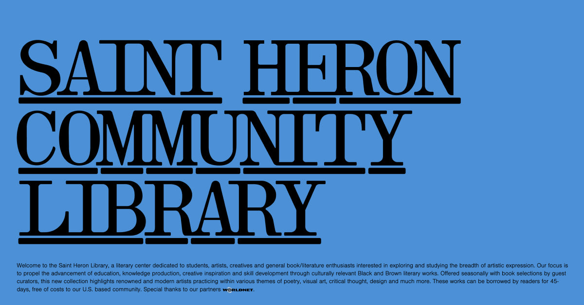 afrosypaella's tweet card. Saint Heron Community Library; a growing media center dedicated to students, practicing artists and designers, musicians and general literature enthusiasts.