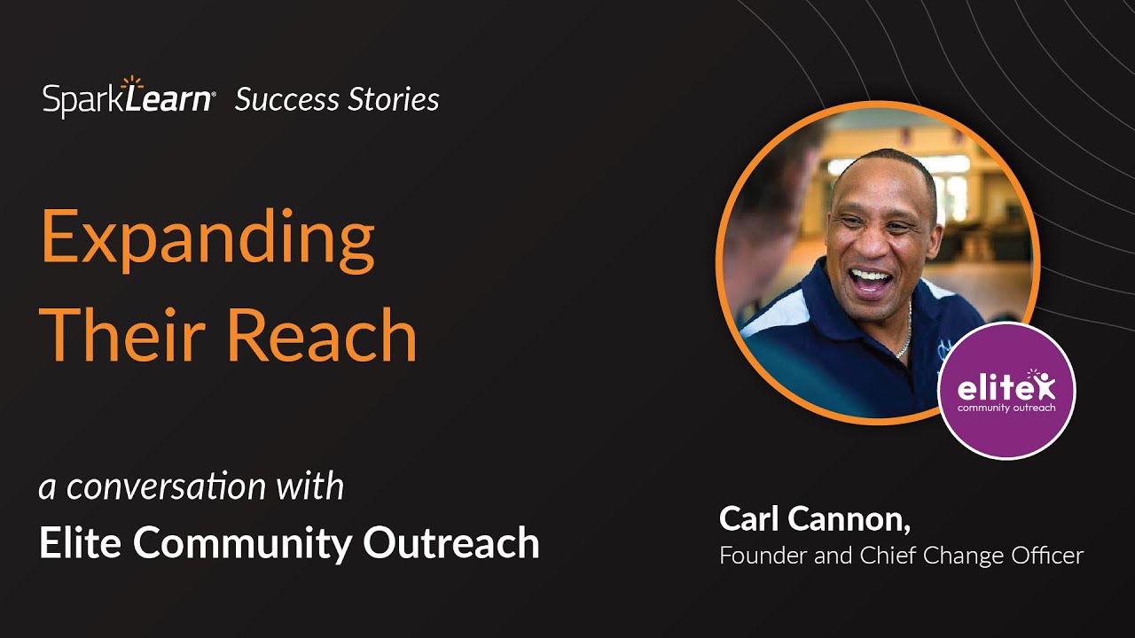 SparkLearnApp's tweet card. Expanding Their Reach – A Conversation with Elite Community Outreach