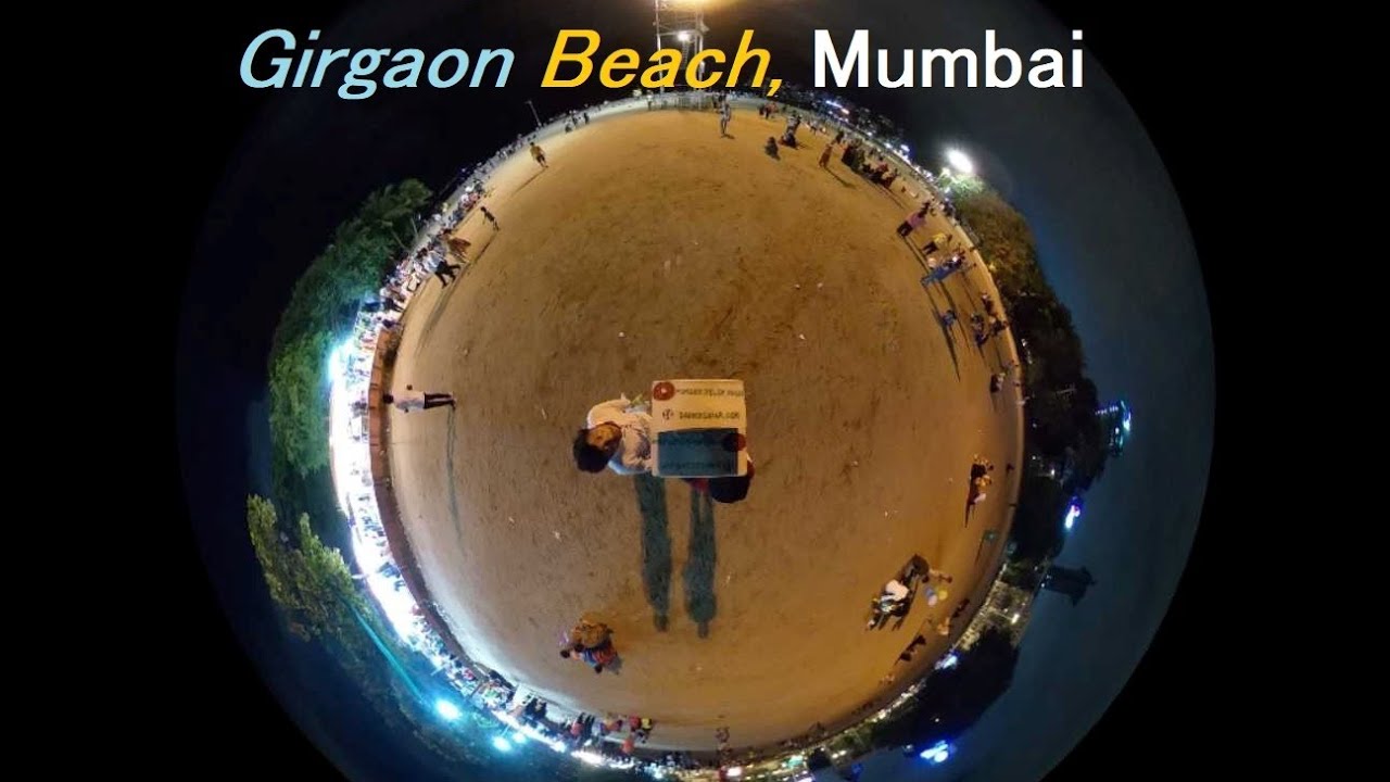 microprocessor6's tweet card. Girgaon Beach Experience at night (on 6 August, 2022) in 360° VR