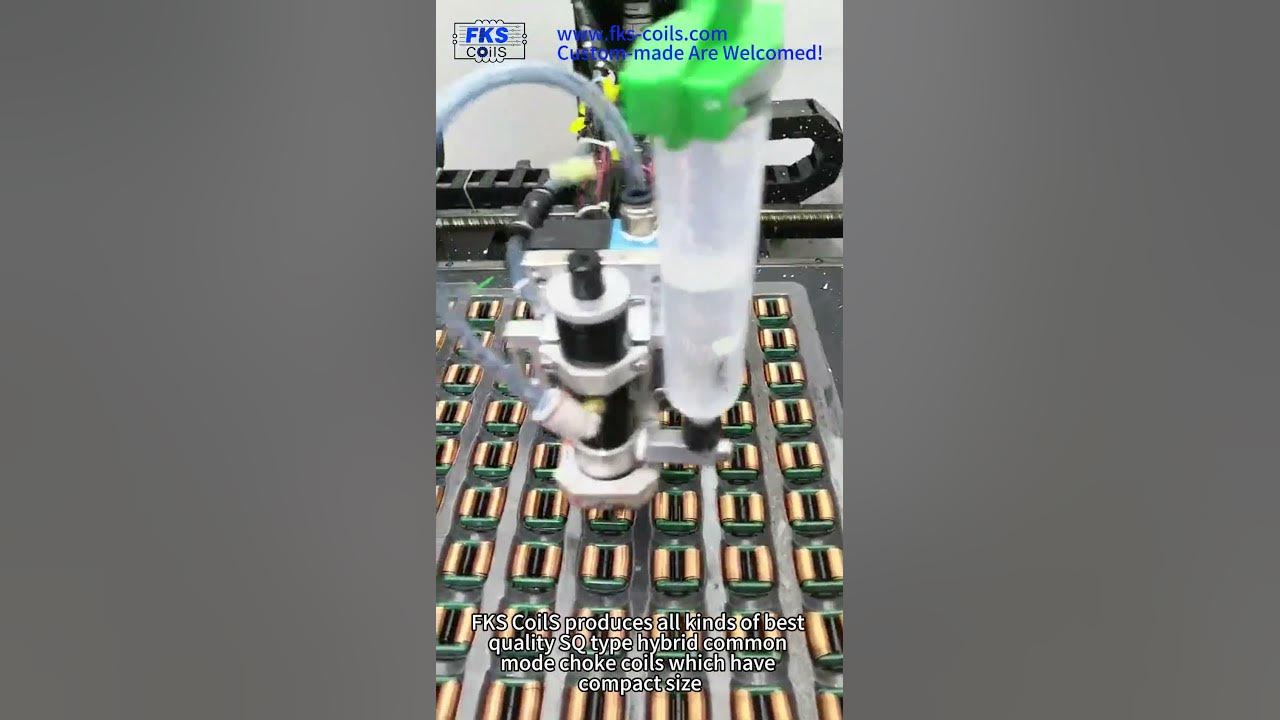 FKS_tech's tweet card. FKS SQ Common Mode Chokes #factory #electricalcomponent #machine
