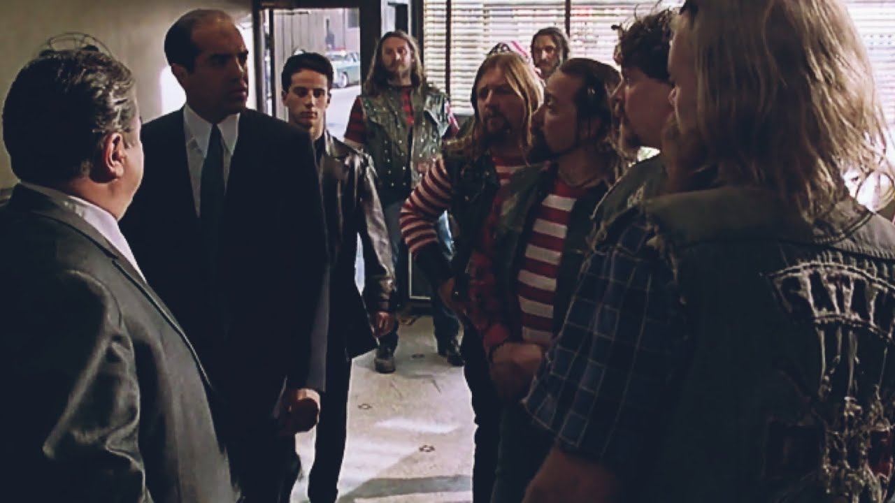 WGATMEANRADIO's tweet card. A Bronx Tale - Bikers Scene “Now Youse Can’t Leave” Movie Scene Clip...