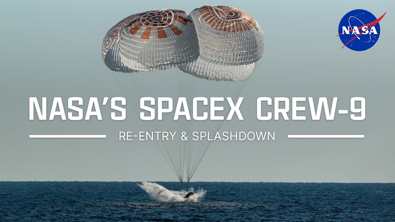 michiokaku's tweet card. NASA’s SpaceX Crew-9 Re-Entry and Splashdown