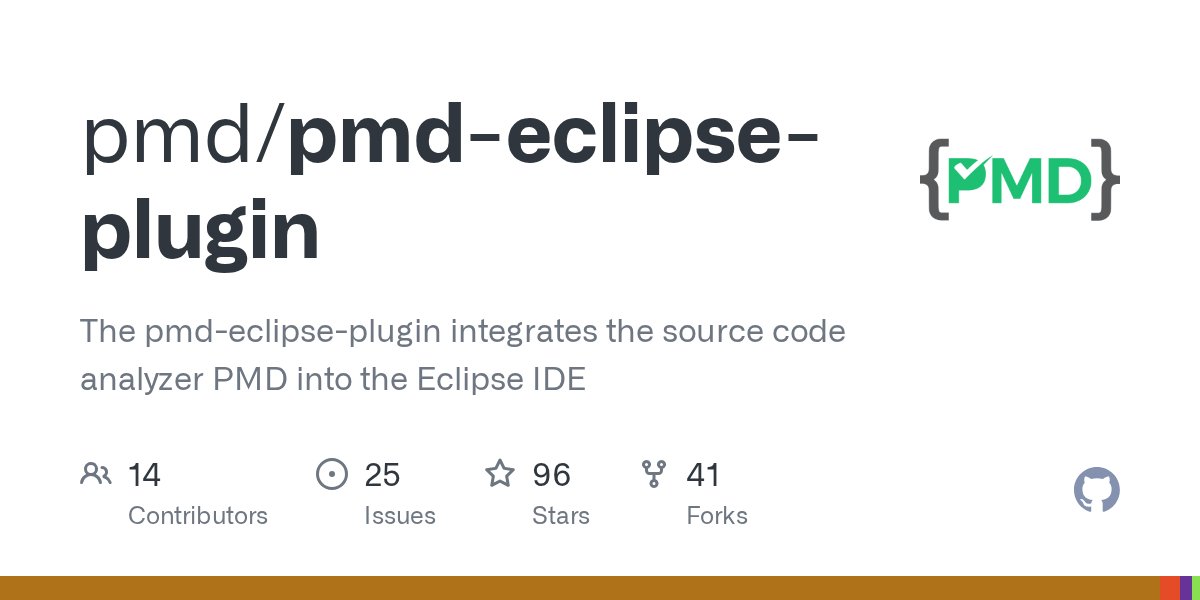 pmd_analyzer's tweet card. The pmd-eclipse-plugin integrates the source code analyzer PMD into the Eclipse IDE - pmd/pmd-eclipse-plugin