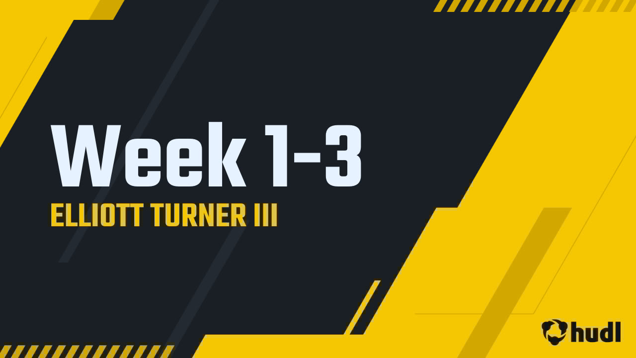ElliottTurnerr's tweet card. Week 1-3