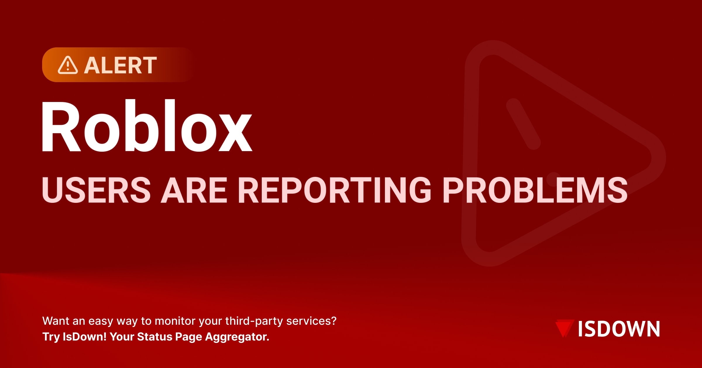 isdownapp's tweet card. Is Roblox down? Check real-time Roblox status, official outages, and user reports. Monitor Roblox availability with instant downtime alerts.