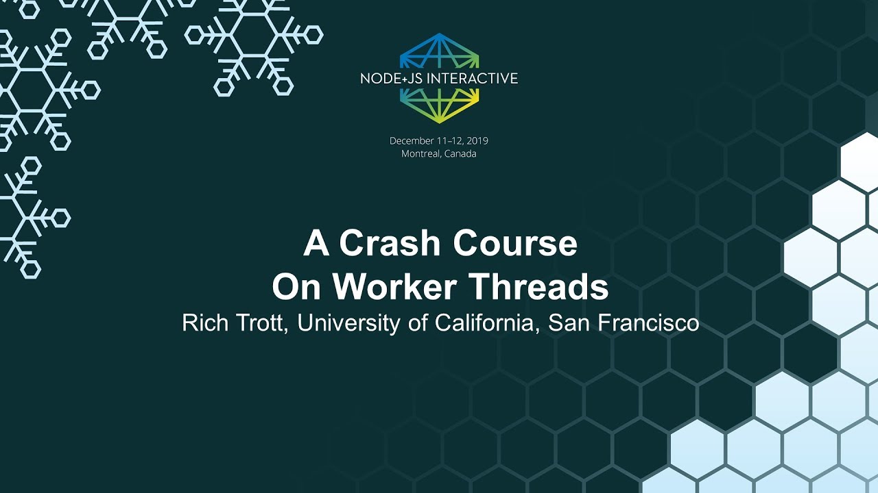 Ahmad_Samiei's tweet card. A Crash Course On Worker Threads - Rich Trott, University of Califo...