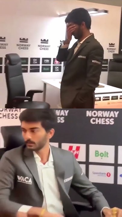 king_chess_hub's tweet card. Magnus Carlsen Loses to Gukesh | Slams Table in Anger | Norway Chess...