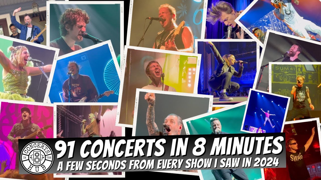 ConcertsHub's tweet card. 91 Concerts in 8 Minutes