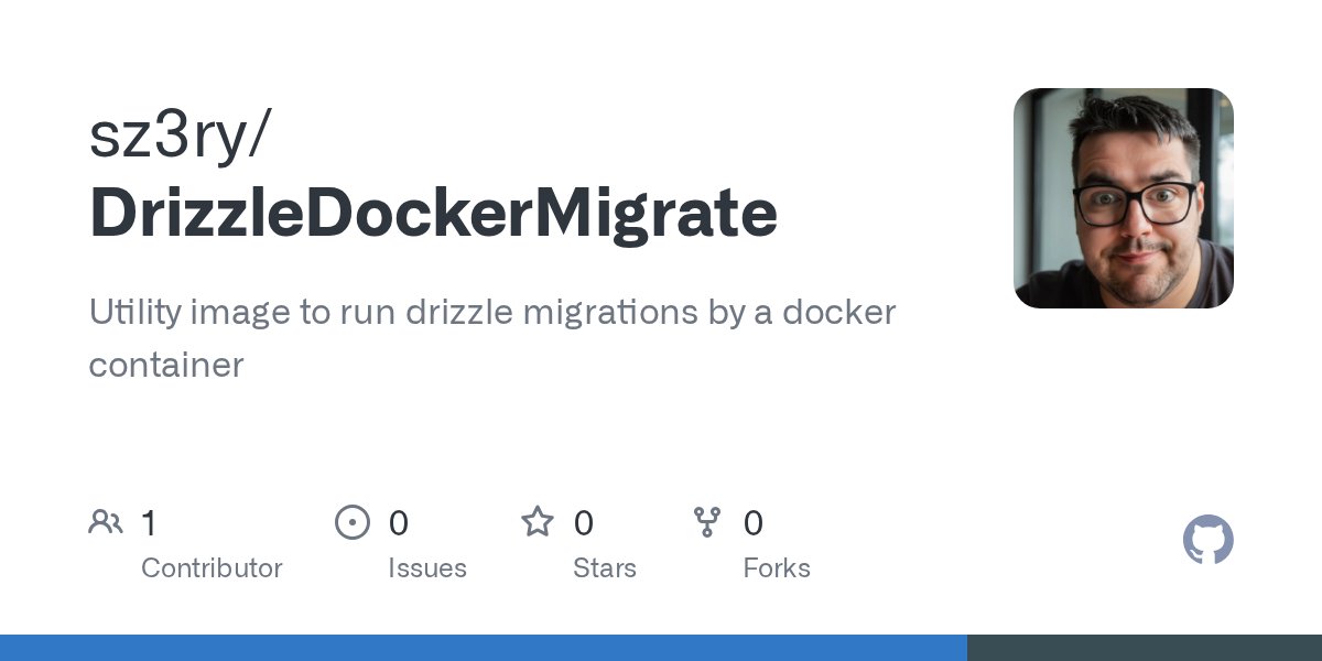 lukaszery's tweet card. Utility image to run drizzle migrations by a docker container - sz3ry/DrizzleDockerMigrate