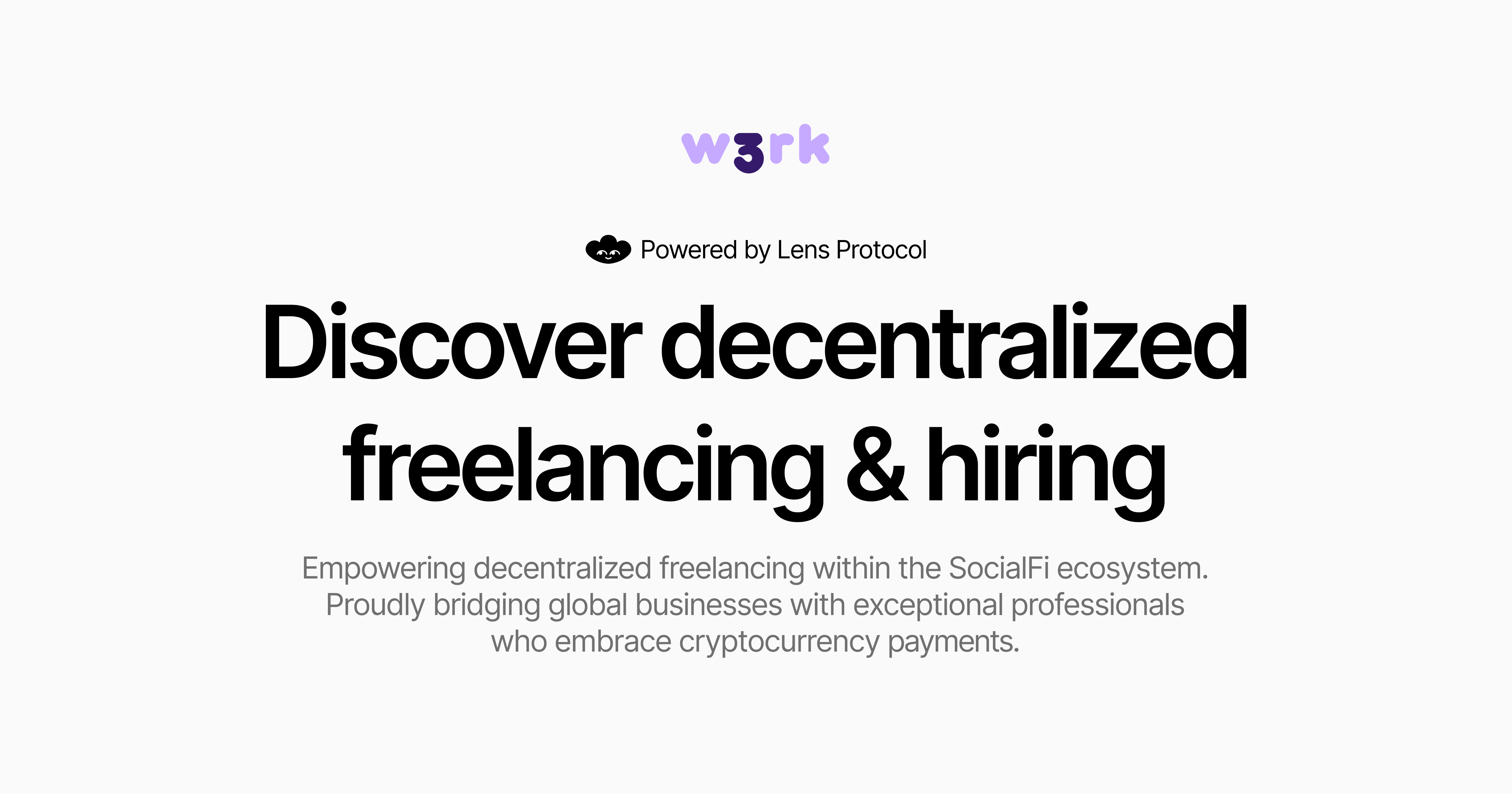 LC's tweet card. Discover decentralized freelancing and hiring.