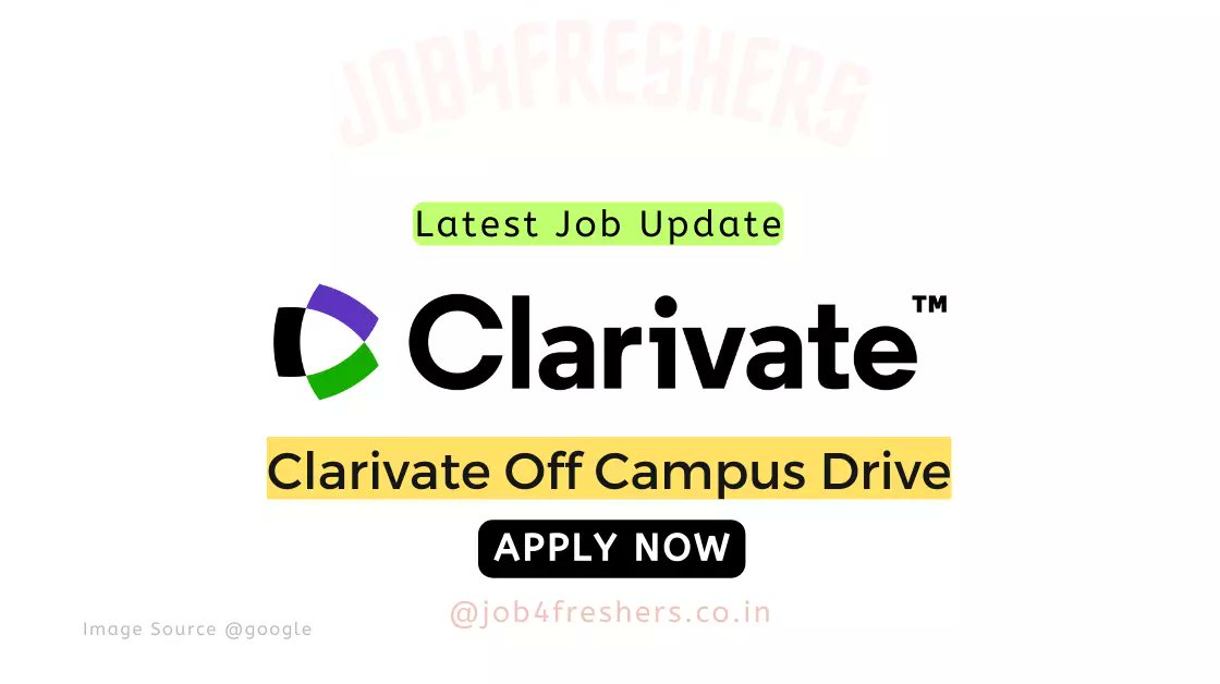 Job4freshers_'s tweet card. Clarivate Off Campus Drive 2025: Clarivate a leading company, is set to conduct an Off Campus Drive in 2025, offering opportunities to join as Data Analyst. A