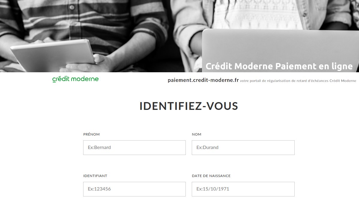 CartePaiement's tweet card. Régulariser votre situation Crédit Moderne. Paiement en ligne par carte bancaire des mensualités de retard.