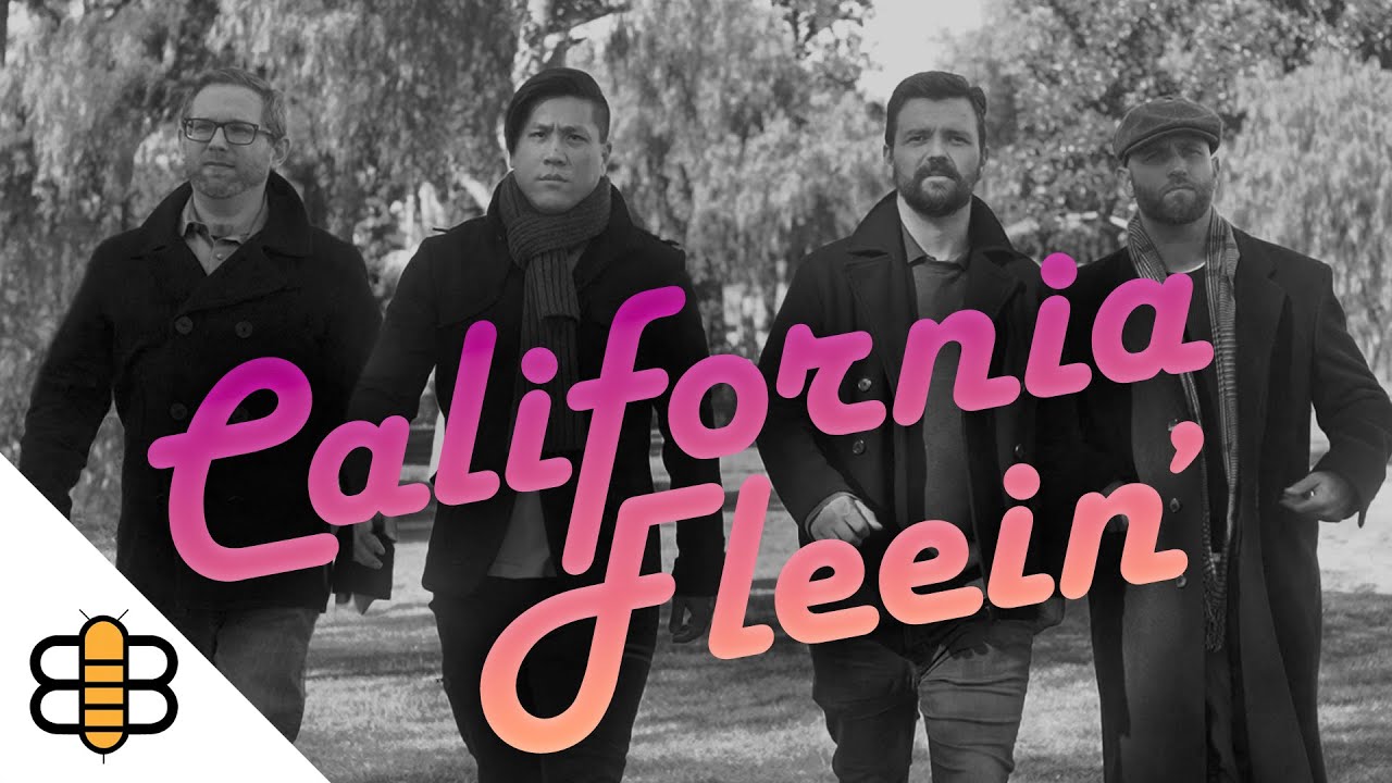 wellynotSJS's tweet card. California Fleein' (Beach Boys Parody)