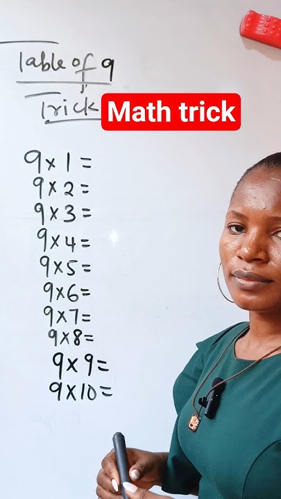 LycheeRose1's tweet card. Math tricks on multiplication by 9. #maths #mathshorts #mathtricks...