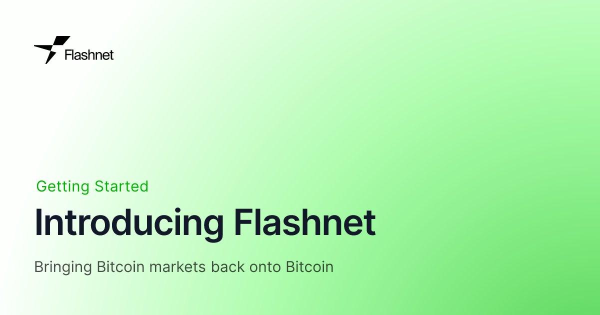flashnet's tweet card. Bringing Bitcoin markets back onto Bitcoin