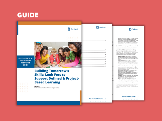 DefinedLearning's tweet card. This reflective guide serves as a comprehensive checklist for instructional coaches and administrators, outlining key indicators of effective project-based learning that incorporate performance...