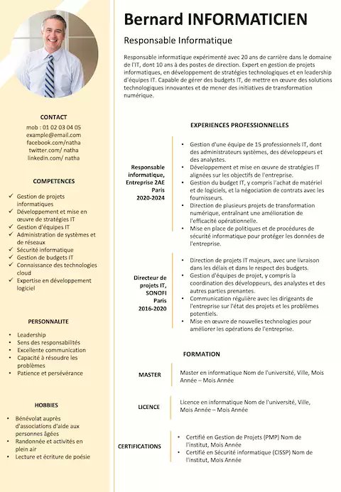 mouktarhc's tweet card. Accédez à un exemple de CV Responsable Informatique efficace et à des conseils pratiques pour rédiger un CV convaincant. Nos exemples concrets vous aident à mettre en avant vos compétences clés et...
