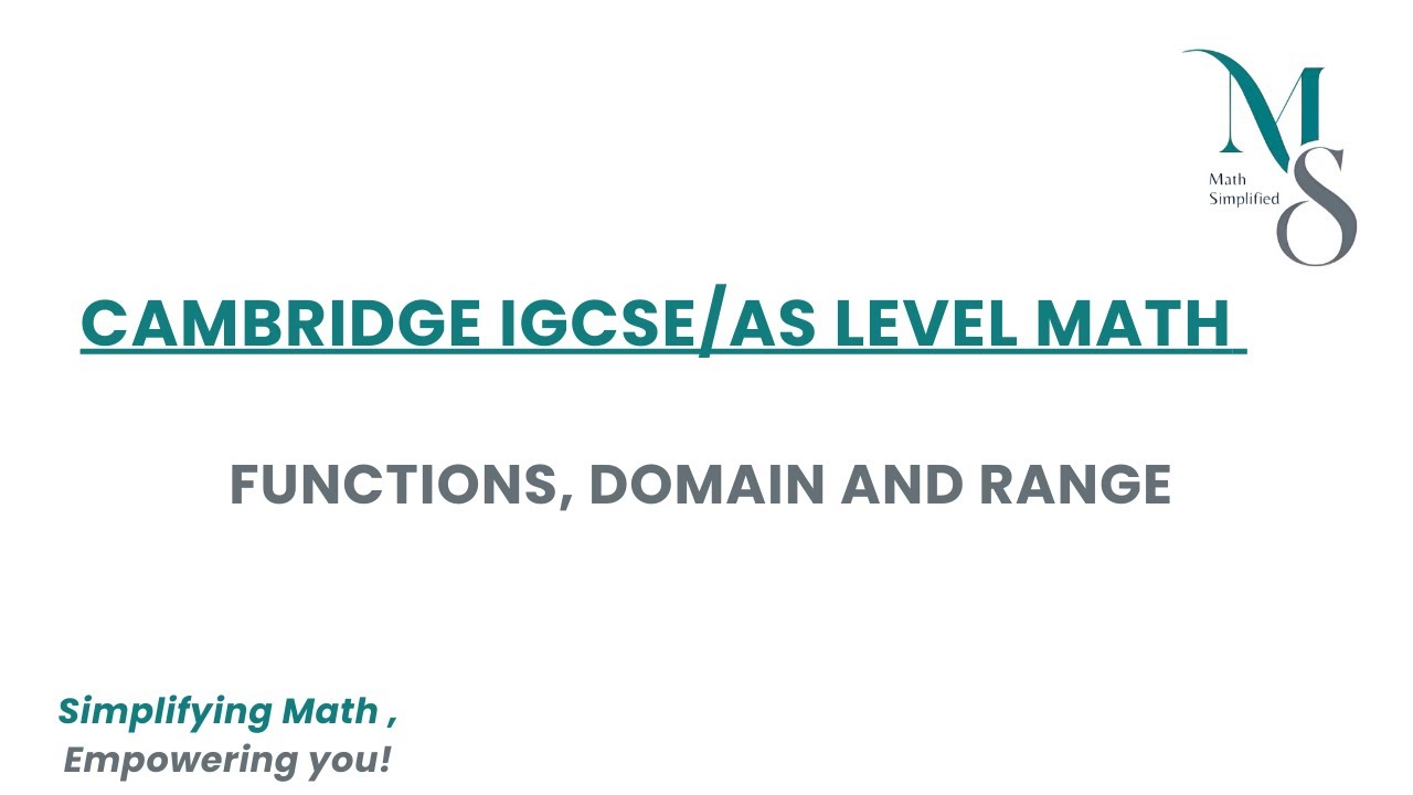 MathbyAishani's tweet card. What Are Functions, Domain and Range? | IGCSE, IB, AS / A-Level & SAT...