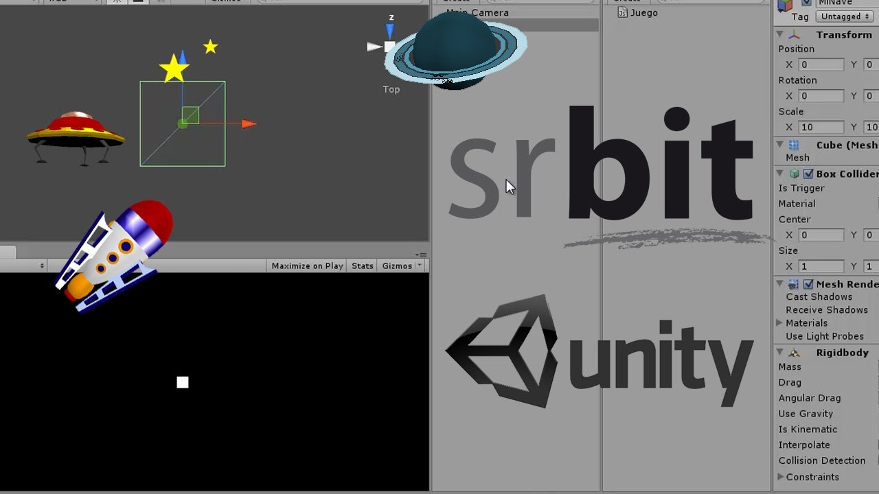 UnityEspanol's tweet card. Crear un videojuego simple con Unity - Cap. 2
