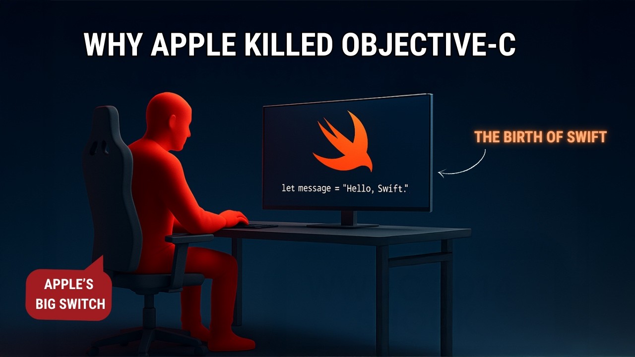 codesource_io's tweet card. Swift: The Story Apple Never Told